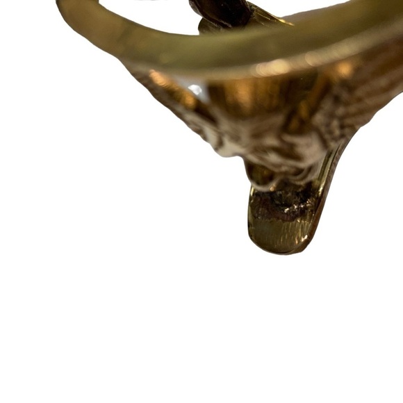 Vintage 1950s Brass Candle Holder Candle Stand Cherubs Angels Vase Holder - Picture 5 of 9